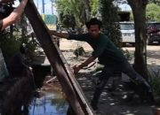 Satpol PP Tertibkan Bangunan Tutupi Drainase Kota Palangka Raya